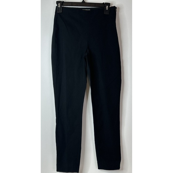 Everlane Slacks Womens 2 Black Elastic Waist Side Zip Skinny Leg Crop Pants‎ - Picture 1 of 9